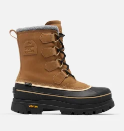 SOREL CARIBOU HORIZON™ GTX Men's Winter Boot Caribou Buff, Black Clearance