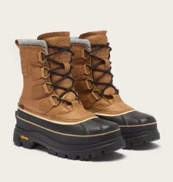 SOREL CARIBOU HORIZON™ GTX Men's Winter Boot Caribou Buff, Black Clearance