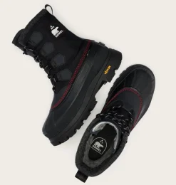 SOREL CARIBOU HORIZON™ GTX Men's Winter Boot Black, Bright Red New