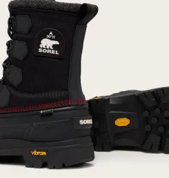 SOREL CARIBOU HORIZON™ GTX Men's Winter Boot Black, Bright Red New