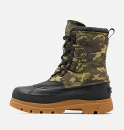 SOREL CARIBOU HORIZON™ GTX Men's Winter Boot Utility Green, Black Clearance