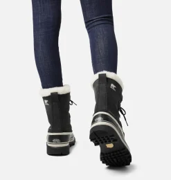 SOREL CARIBOU™ Women's Waterproof Boot Black, Stone Outlet