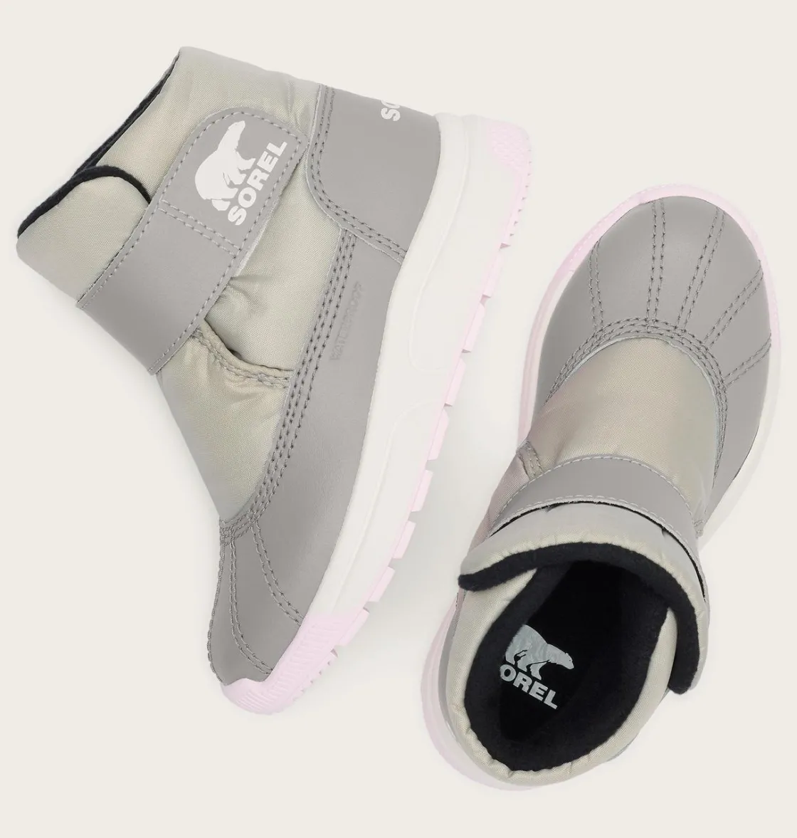 SOREL CHILDREN'S WHITNEY™ III STRAP MID Waterproof Boot Dove, Pink Dawn Online