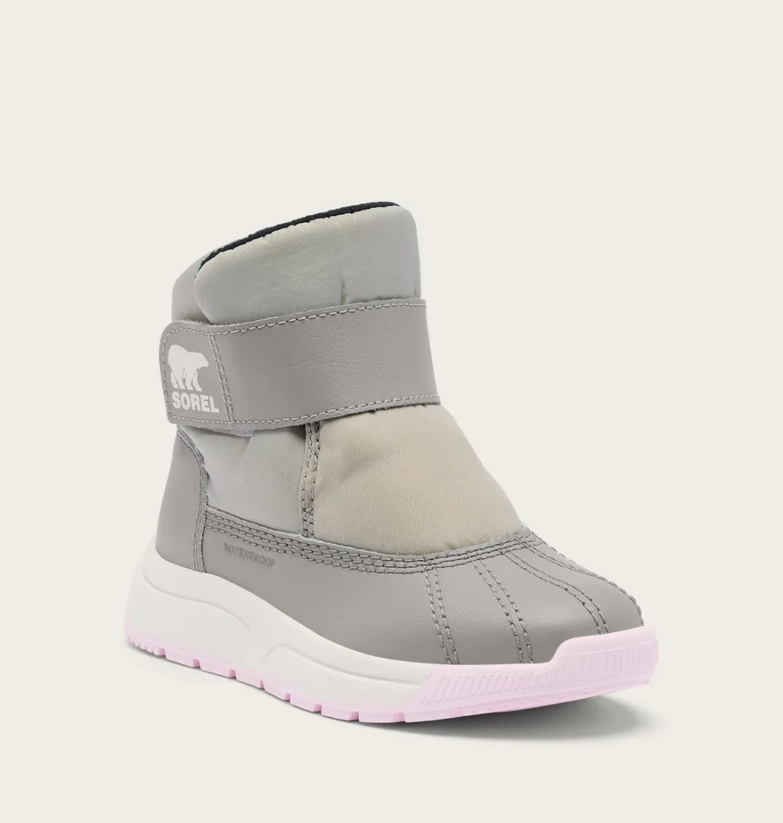 SOREL CHILDREN'S WHITNEY™ III STRAP MID Waterproof Boot Dove, Pink Dawn Online