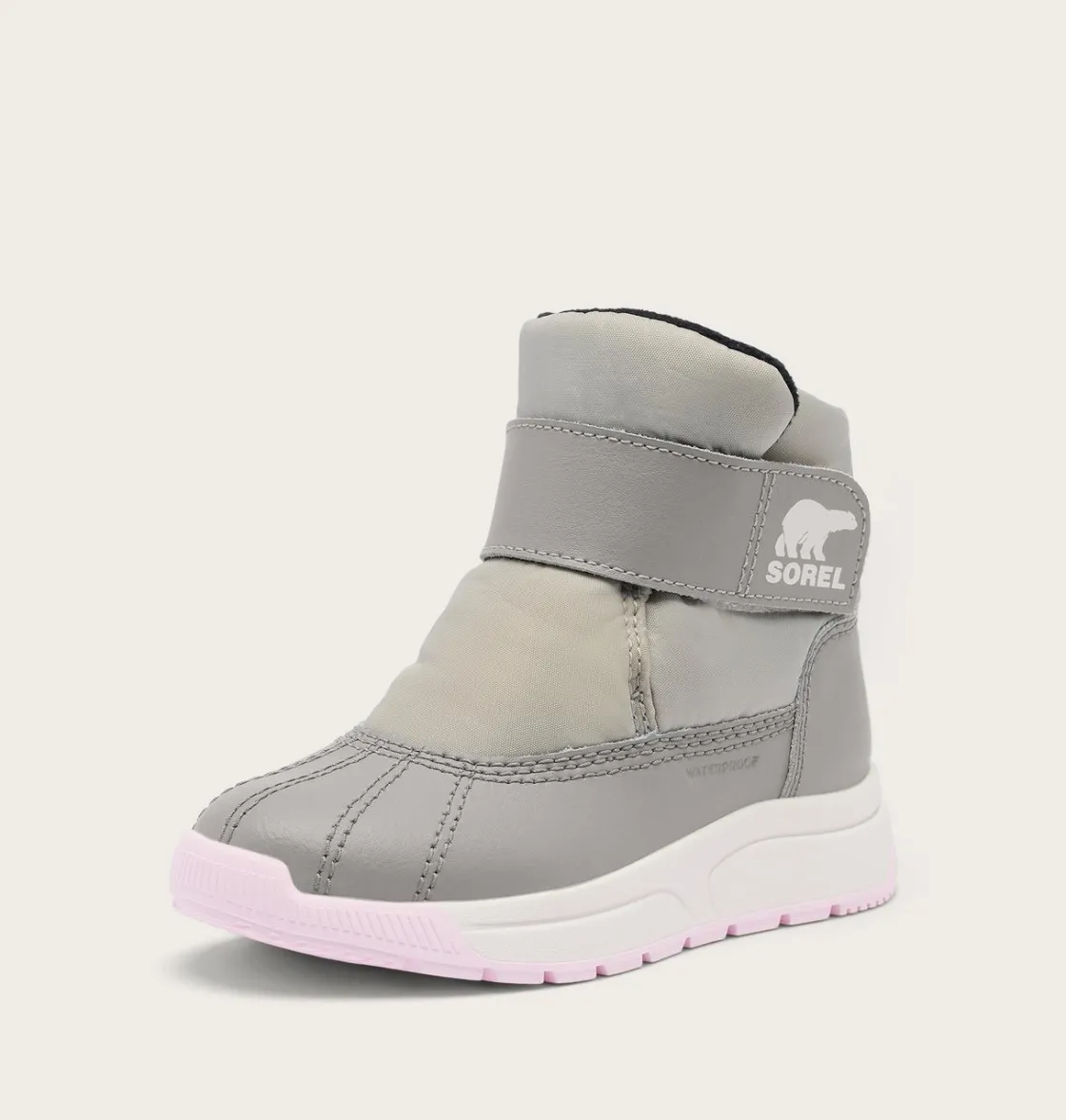 SOREL CHILDREN'S WHITNEY™ III STRAP MID Waterproof Boot Dove, Pink Dawn Online