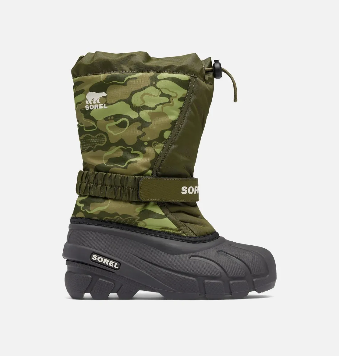 SOREL FLURRY™ Print Children's Boot Utility Green, Savory Sale