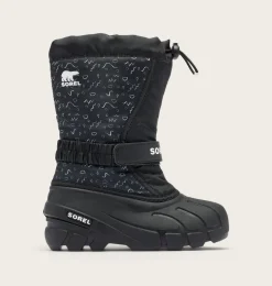 SOREL FLURRY™ Print Children's Boot Black, Sea Salt Best