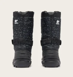 SOREL FLURRY™ Print Children's Boot Black, Sea Salt Best