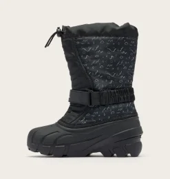 SOREL FLURRY™ Print Children's Boot Black, Sea Salt Best