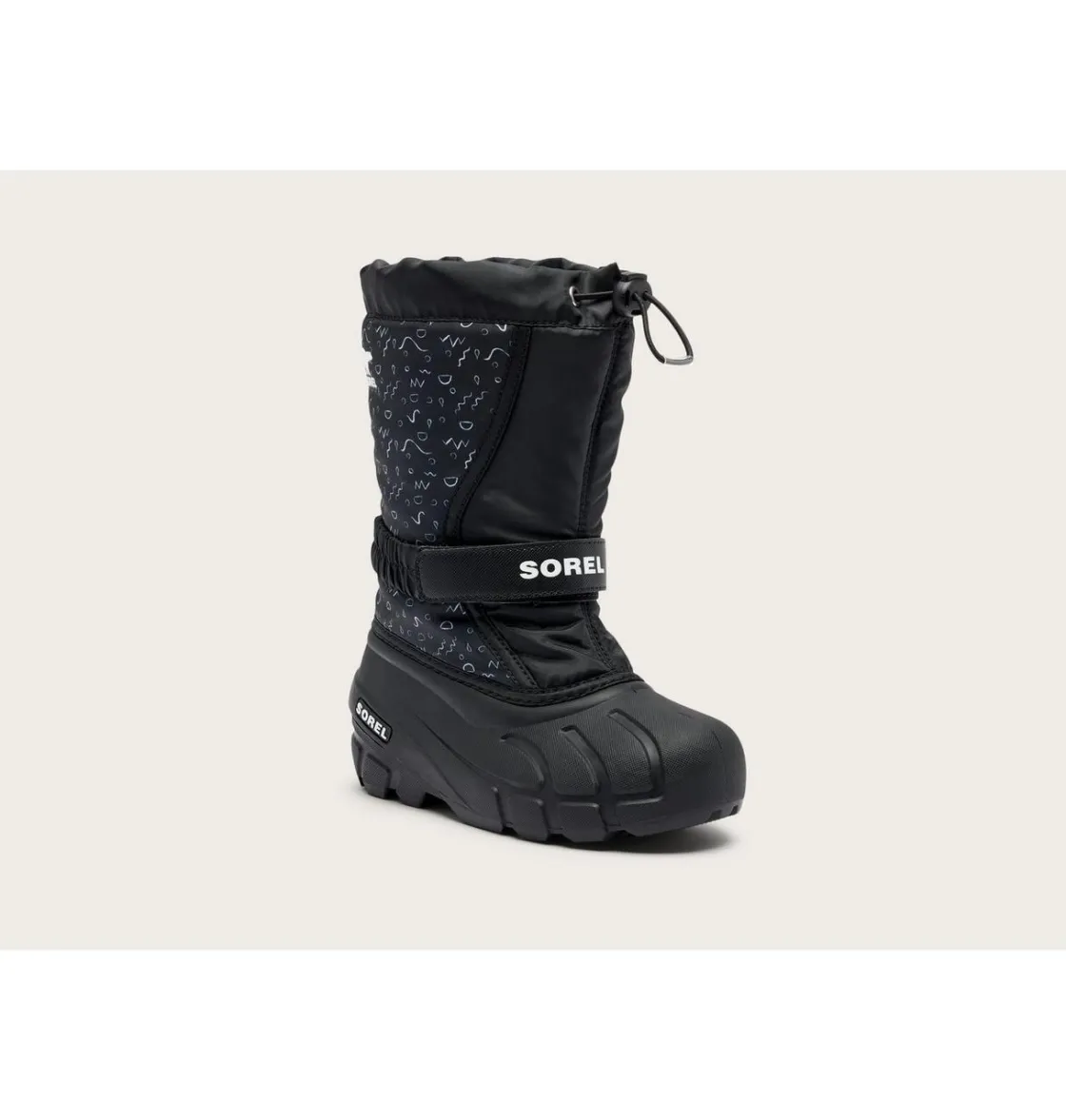 SOREL FLURRY™ Print Children's Boot Black, Sea Salt Best