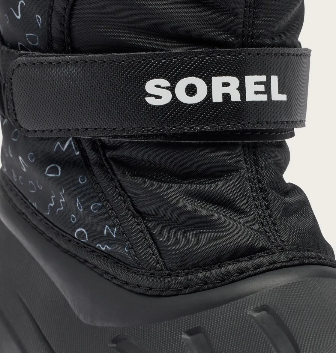 SOREL FLURRY™ Print Children's Boot Black, Sea Salt Best