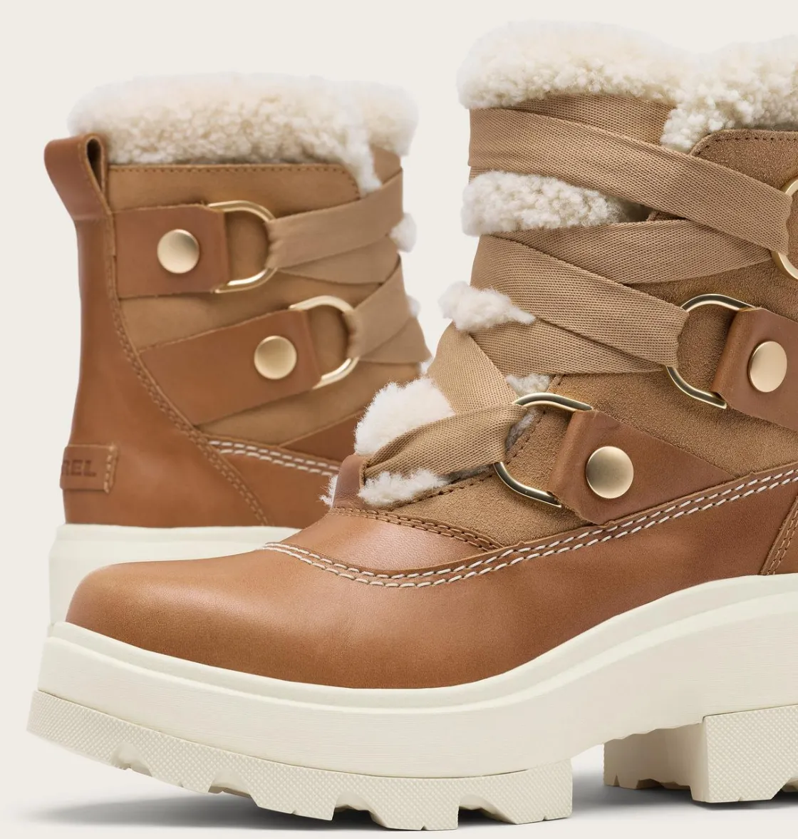 SOREL JOAN FRWD™ COZY Women's Waterproof Boot Tawny Buff, Honey White Online