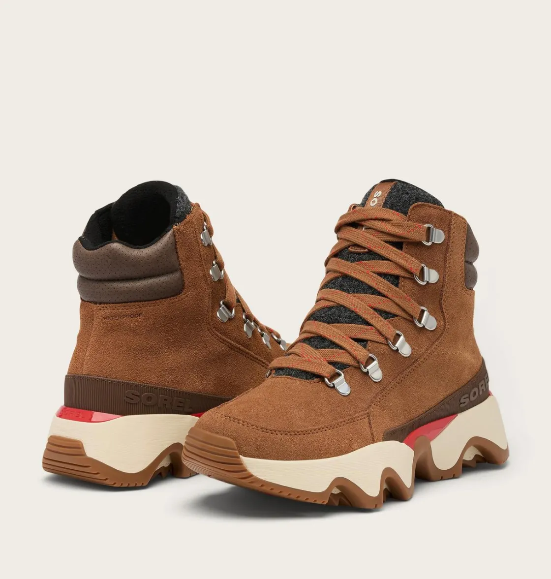 SOREL KINETIC™ Impact Conquest Plus Women's Waterproof Boot Velvet Tan, Tobacco