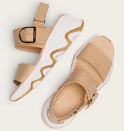 SOREL Kinetic™ Impact Wedge Women's Sandal Honest Beige, Sea Salt Best