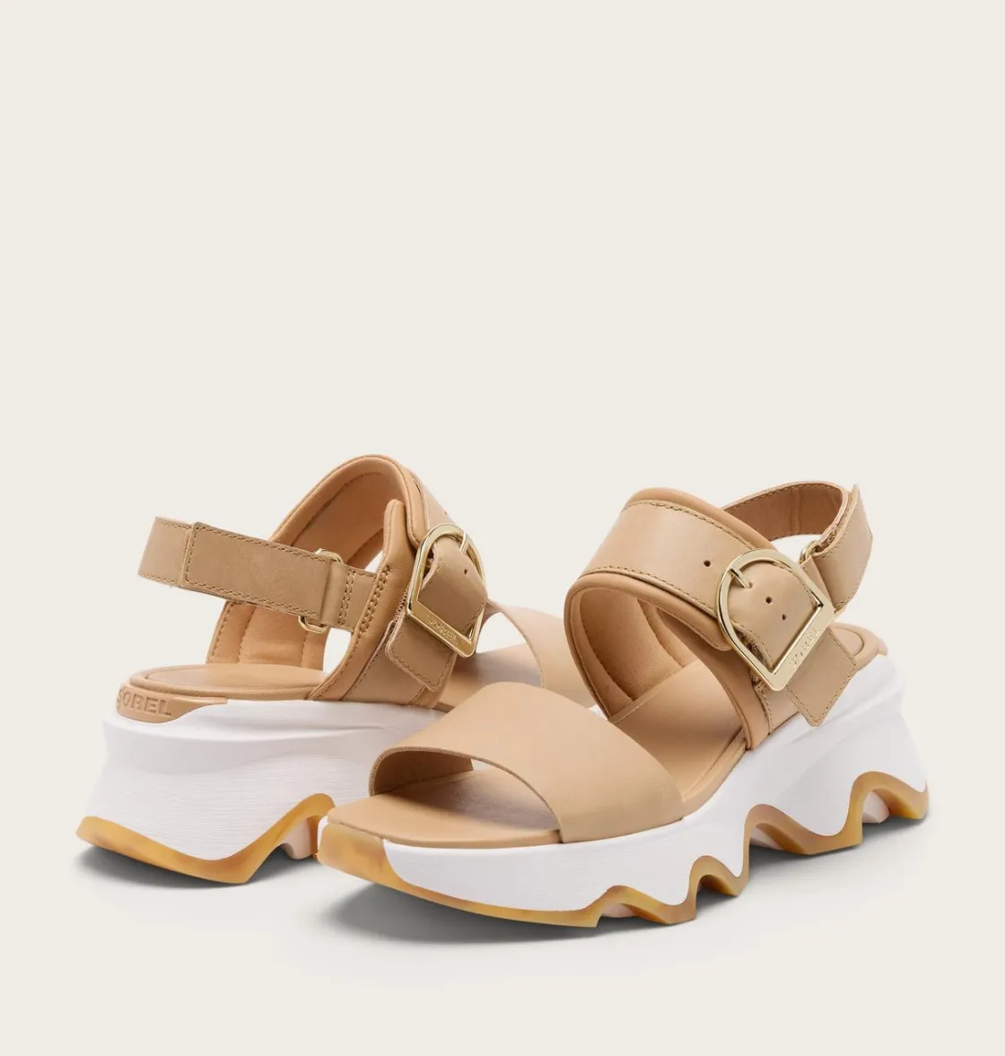 SOREL Kinetic™ Impact Wedge Women's Sandal Honest Beige, Sea Salt Best