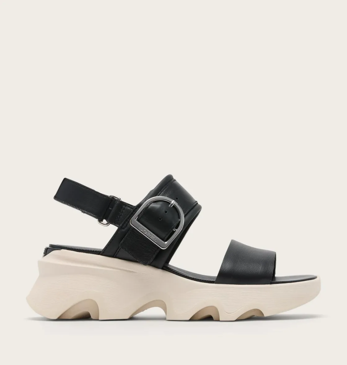 SOREL Kinetic™ Impact Wedge Women's Sandal Black, Chalk Discount