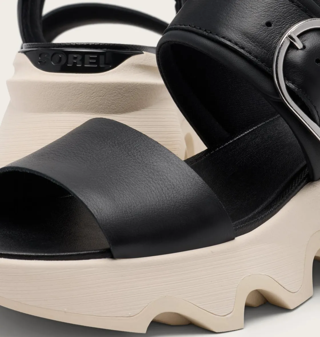 SOREL Kinetic™ Impact Wedge Women's Sandal Black, Chalk Discount