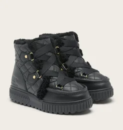 SOREL ONA AVE™ Alpine Lux Waterproof Boot Black, Sea Salt Sale