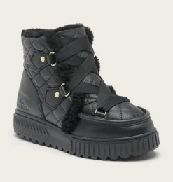 SOREL ONA AVE™ Alpine Lux Waterproof Boot Black, Sea Salt Sale