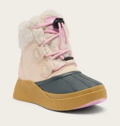SOREL OUT N ABOUT™ IV Chillz Youth Waterproof Boot Pearlescent, Gum 16 New