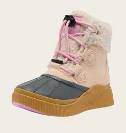 SOREL OUT N ABOUT™ IV Chillz Youth Waterproof Boot Pearlescent, Gum 16 New