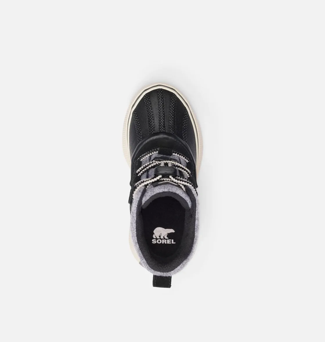 SOREL OUT N ABOUT™ IV Chillz Youth Waterproof Boot Black, Chalk Clearance