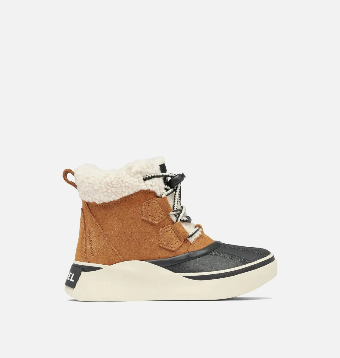 SOREL OUT N ABOUT™ IV Chillz Youth Waterproof Boot Taffy, Black Hot