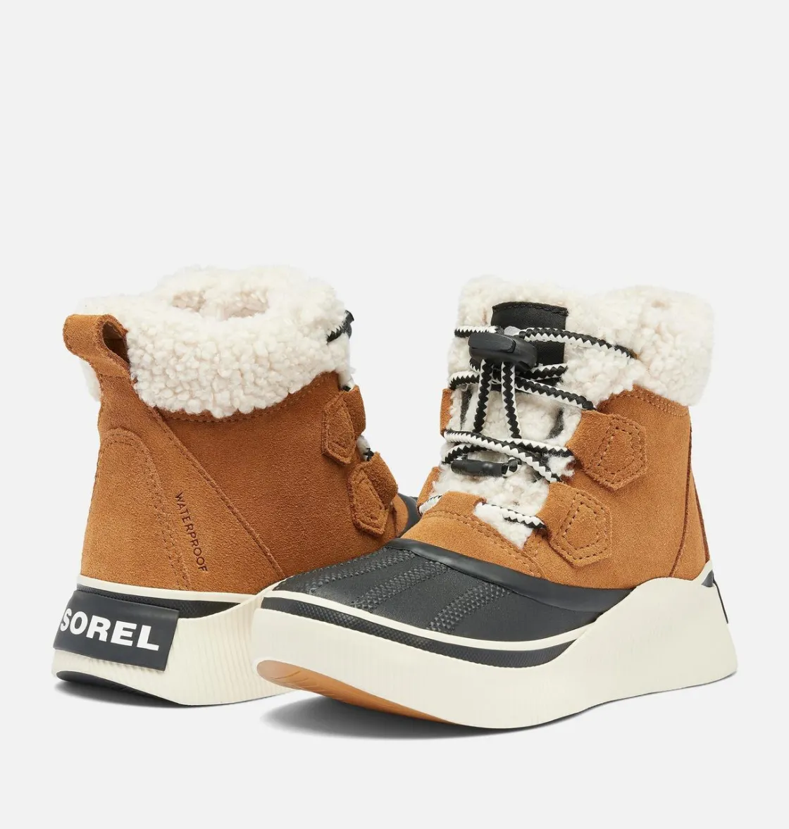 SOREL OUT N ABOUT™ IV Chillz Youth Waterproof Boot Taffy, Black Hot