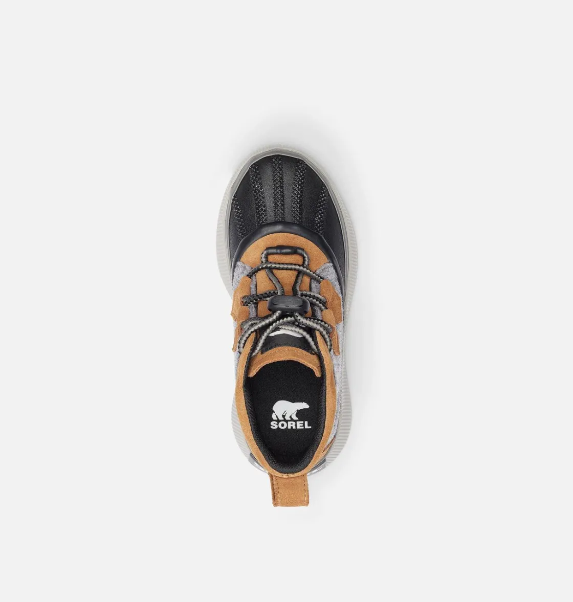 SOREL OUT N ABOUT™ IV Classic Youth Waterproof Boot Taffy, Black Felt Sale
