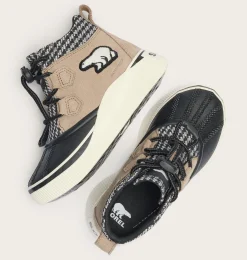 SOREL OUT N ABOUT™ IV Classic Youth Waterproof Boot Omega Taupe, Black Clearance