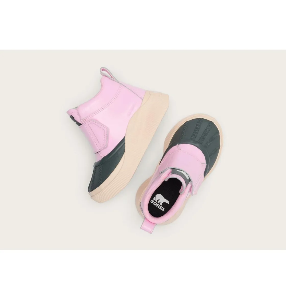 SOREL OUT N ABOUT™ IV STRAP Toddler Waterproof Boot Pink Flare, Pearlescent Discount
