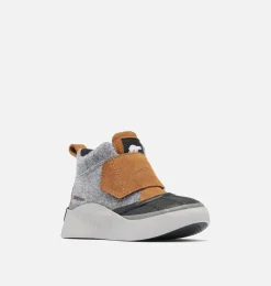 SOREL OUT N ABOUT™ IV STRAP Toddler Waterproof Boot Taffy, Black Felt Best
