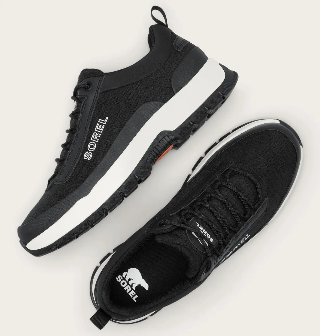 SOREL OUTING NW™ LOW Men's Sneaker Black, Sea Salt Clearance
