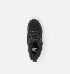 SOREL EXPLORER™ III Lace Children's Waterproof Boot Black, Sea Salt