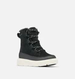 SOREL EXPLORER™ III Lace Children's Waterproof Boot Black, Sea Salt