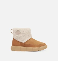 SOREL EXPLORER™ III Slip-On Cozy Women's Waterproof Boot Tawny Buff, Sea Salt Hot