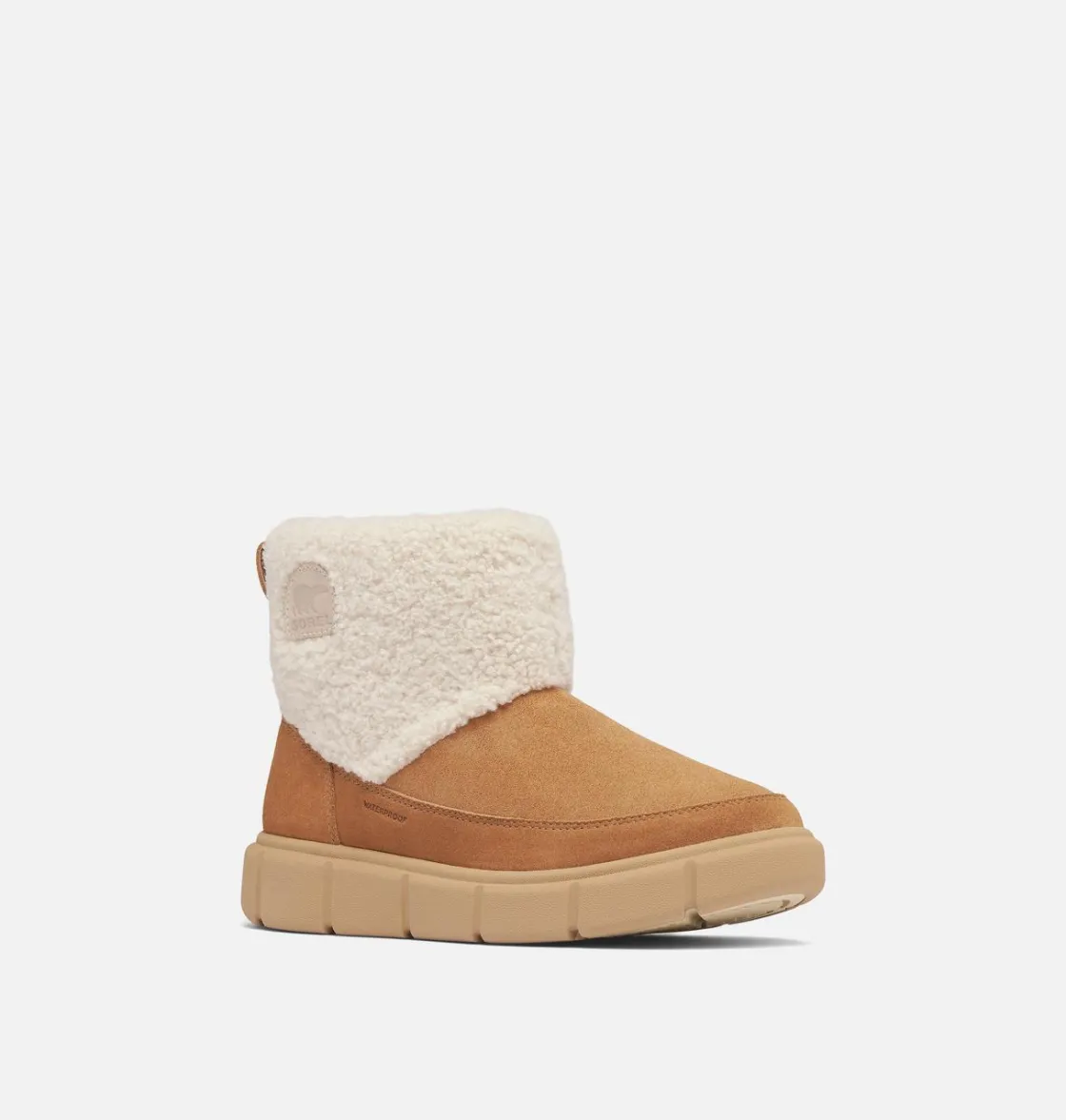 SOREL EXPLORER™ III Slip-On Cozy Women's Waterproof Boot Tawny Buff, Sea Salt Hot