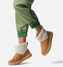 SOREL EXPLORER™ III Slip-On Cozy Women's Waterproof Boot Tawny Buff, Sea Salt Hot