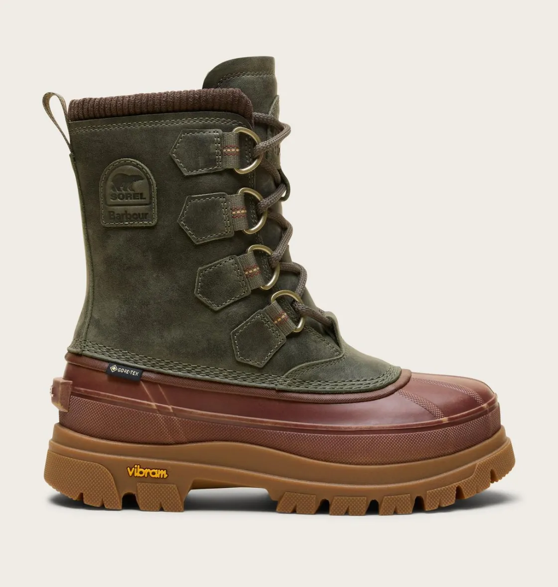 SOREL X Barbour Caribou Horizon™ GTX Alpine Tundra, Gum 10 Clearance