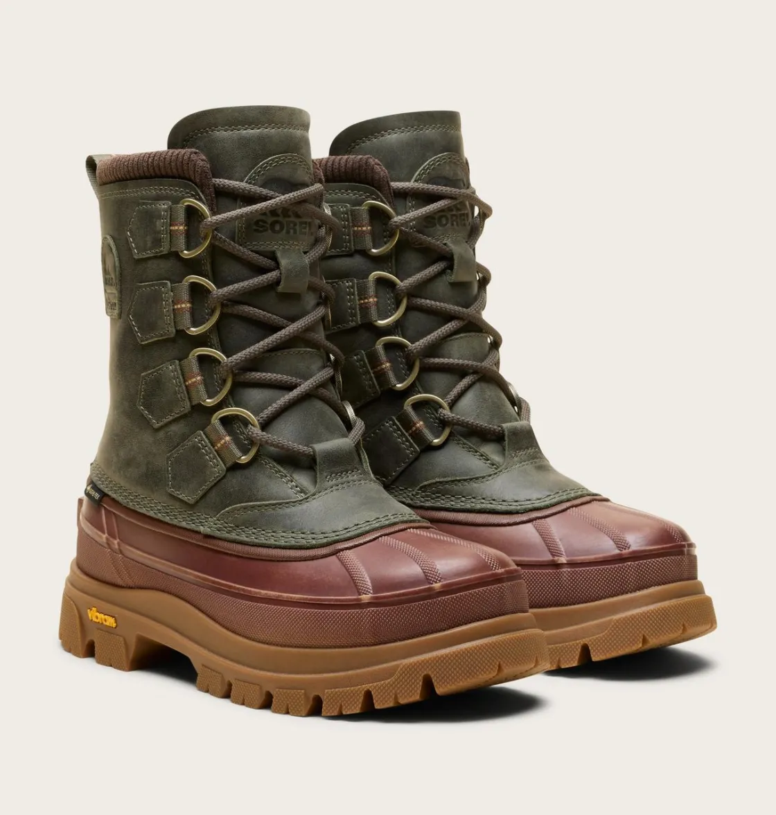 SOREL X Barbour Caribou Horizon™ GTX Alpine Tundra, Gum 10 Clearance