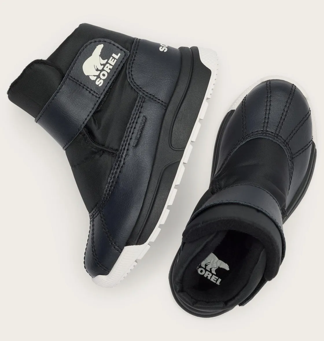 SOREL TODDLER WHITNEY™ III STRAP MID Winter Boot Black, Sea Salt Hot