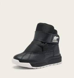 SOREL TODDLER WHITNEY™ III STRAP MID Winter Boot Black, Sea Salt Hot