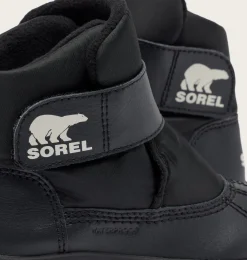 SOREL TODDLER WHITNEY™ III STRAP MID Winter Boot Black, Sea Salt Hot