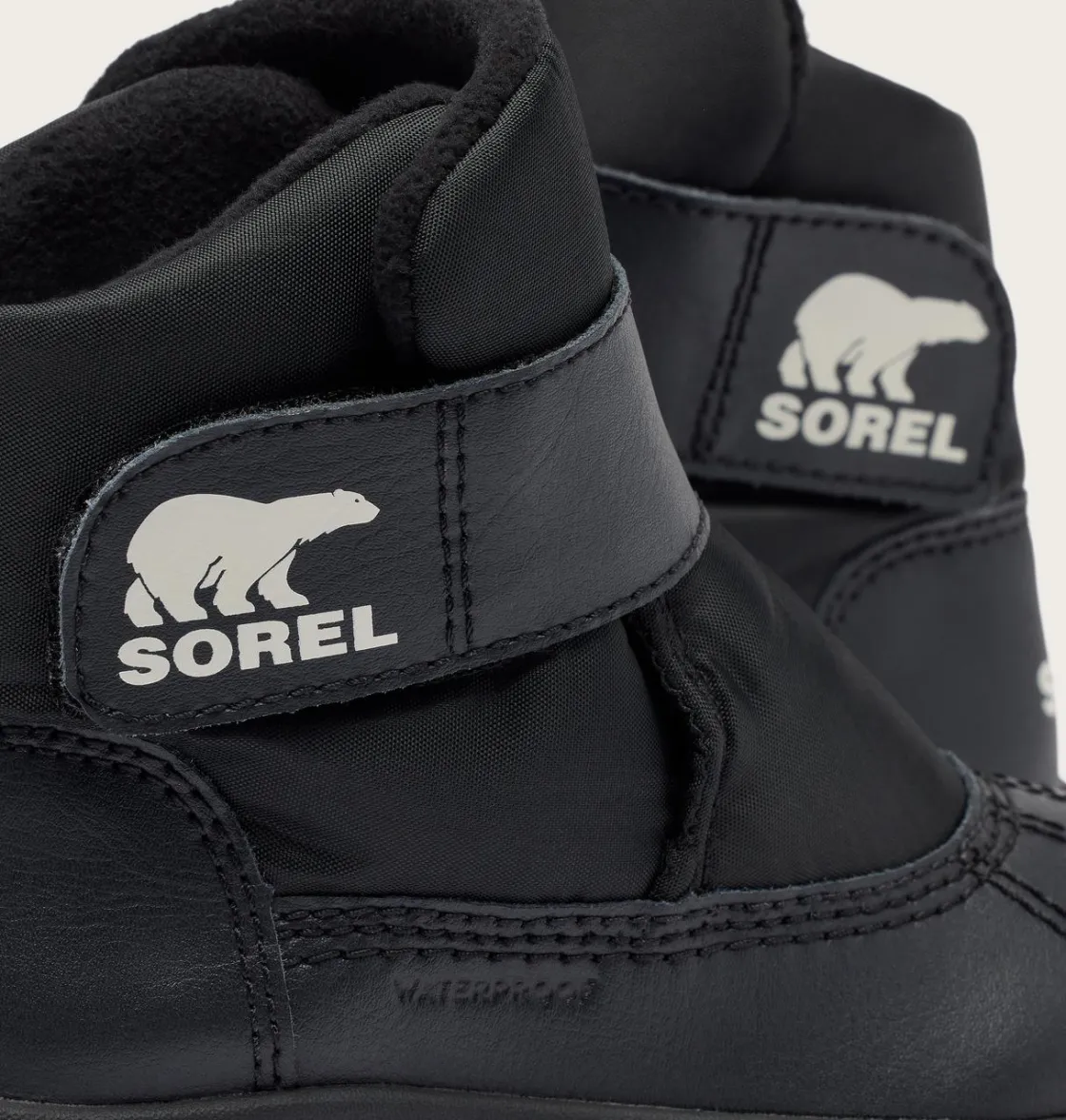 SOREL TODDLER WHITNEY™ III STRAP MID Winter Boot Black, Sea Salt Hot