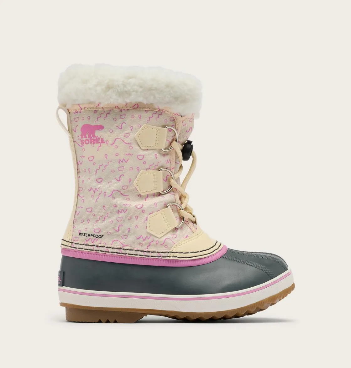 SOREL YOOT PAC™ Nylon Children's Waterproof Boot Honey White, Orchid Sale