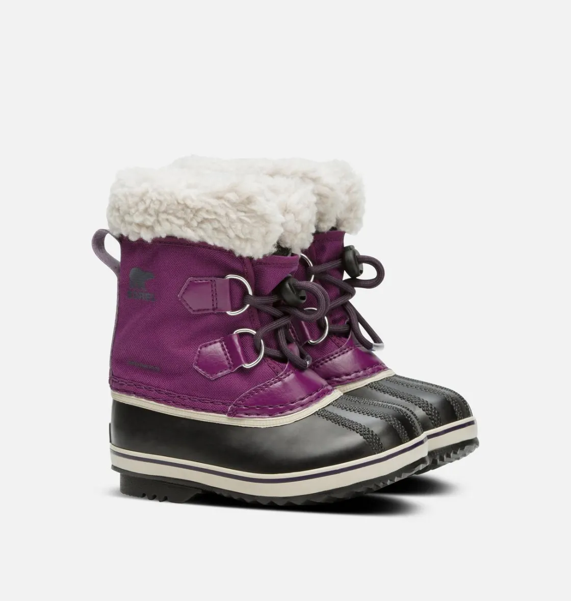 SOREL YOOT PAC™ Nylon Children's Waterproof Boot Wild Iris, Dark Plum New